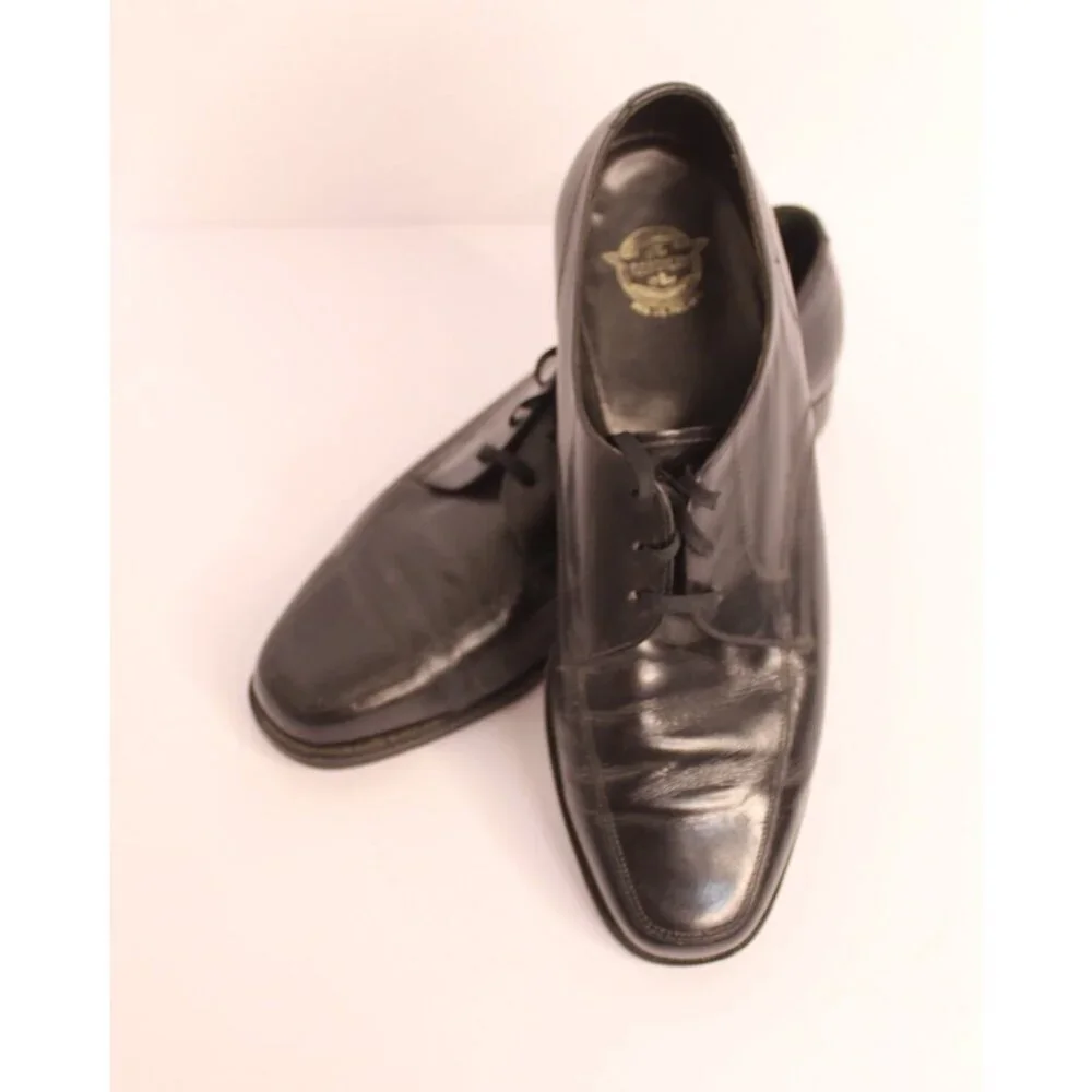 Florsheim Dress Shoes Men's 9D Black Leather Classic‎ Lace Up Modern Y2K #23614